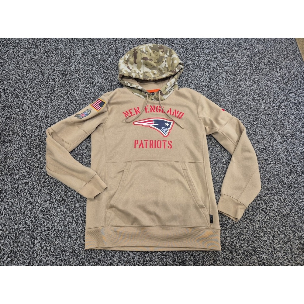 New England Patriots Nike On Field‎ Hoodie Men Small Salute to Service Dri-Fit